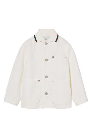 white cotton jacket GUCCI KIDS | 805164XDC569692